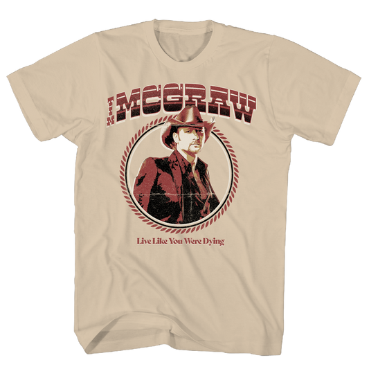 Tim Mcgraw - Live Like Dying T Shirt 1x Sand Product Image