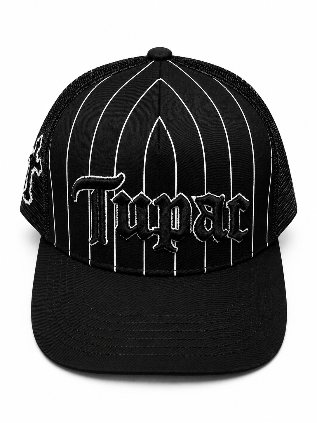 Tupac - Zig Zag Stitch Trucker Hat Black Product Image