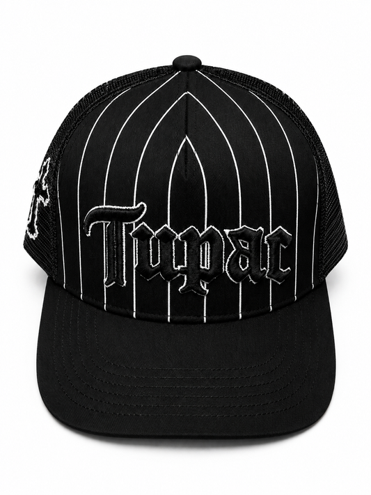 Tupac - Zig Zag Stitch Trucker Hat Black Product Image