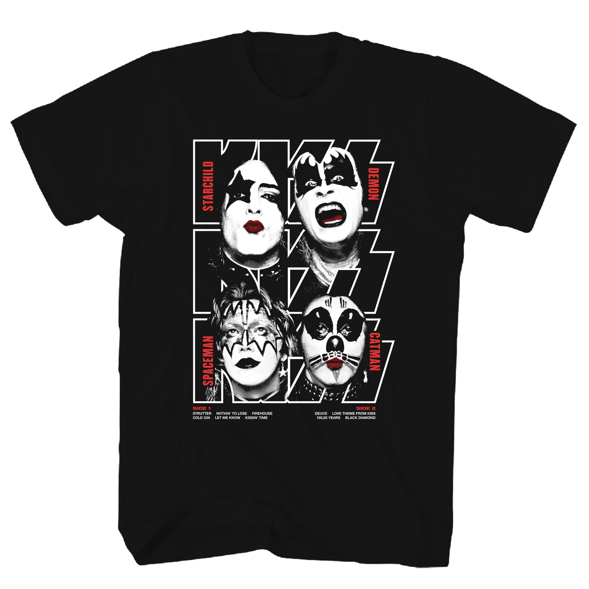 Kiss - Debut Album Cover Tshirt Black Product Image