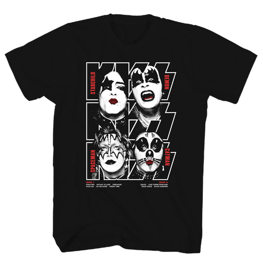 Kiss - Debut Album Cover Tshirt Black Product Image