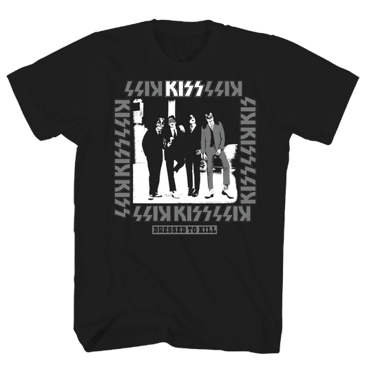 Kiss - Dressed To Kill Photo Tshirt Black Product Image