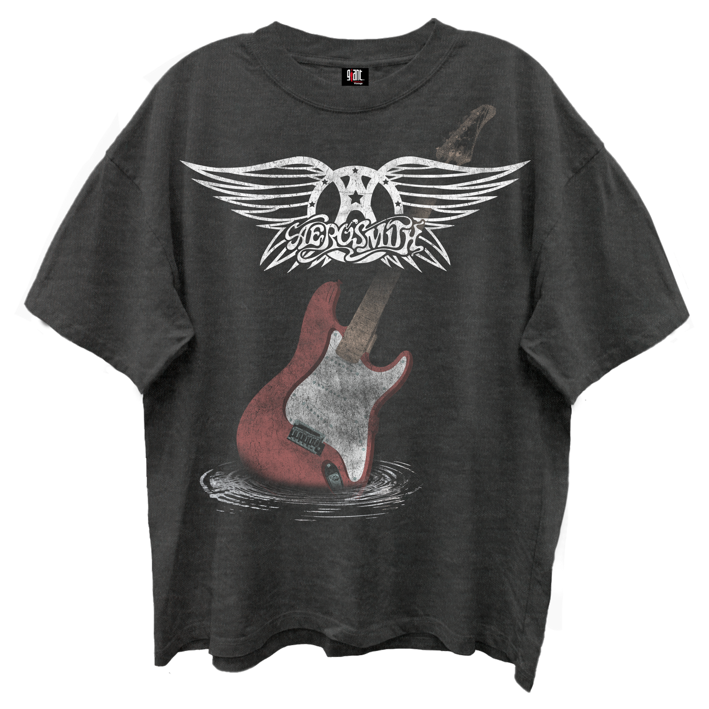 Aerosmith - Guitar Wings Tshirt Black Product Image