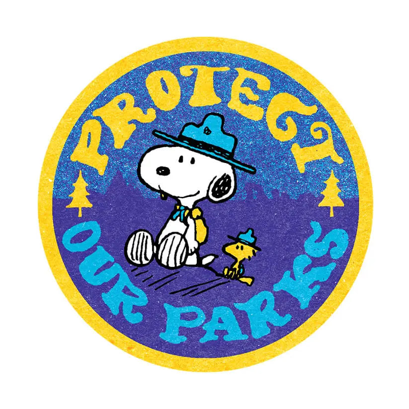Protect Our Parks By Snoopy - Die-Cut Sticker