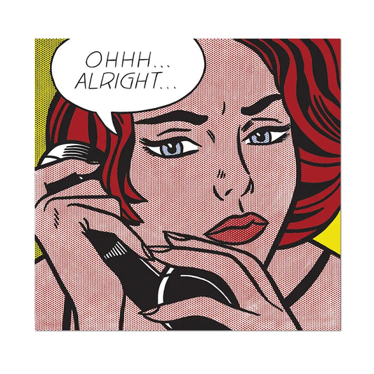 Ohhh... Alright... By Roy Lichtenstein - Die-Cut Sticker