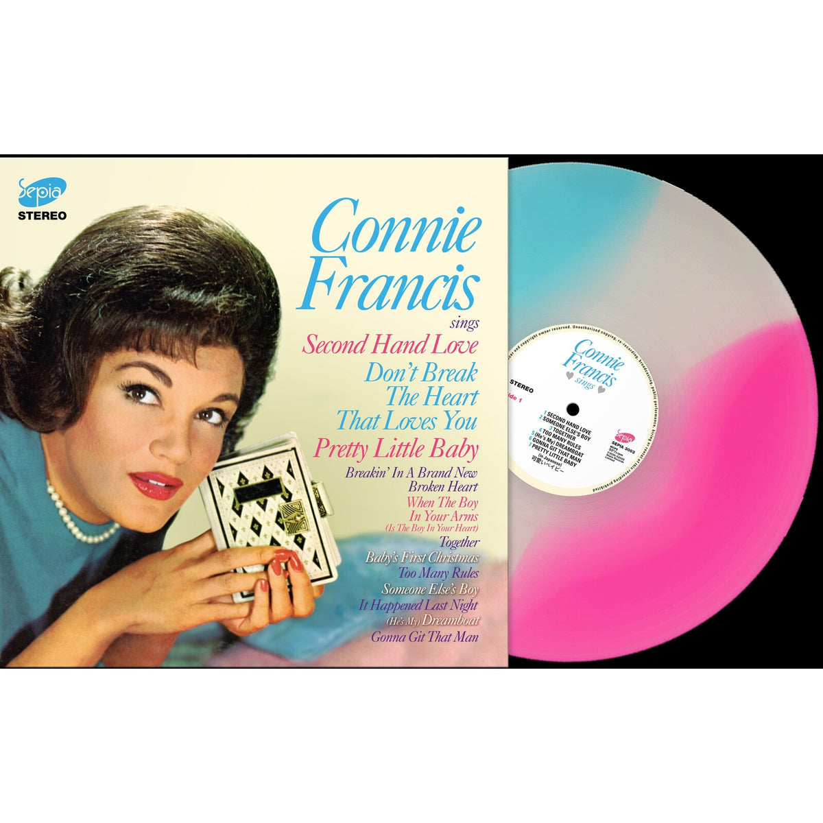 Connie Francis sings Second Hand Love and Pretty Little Baby etc.