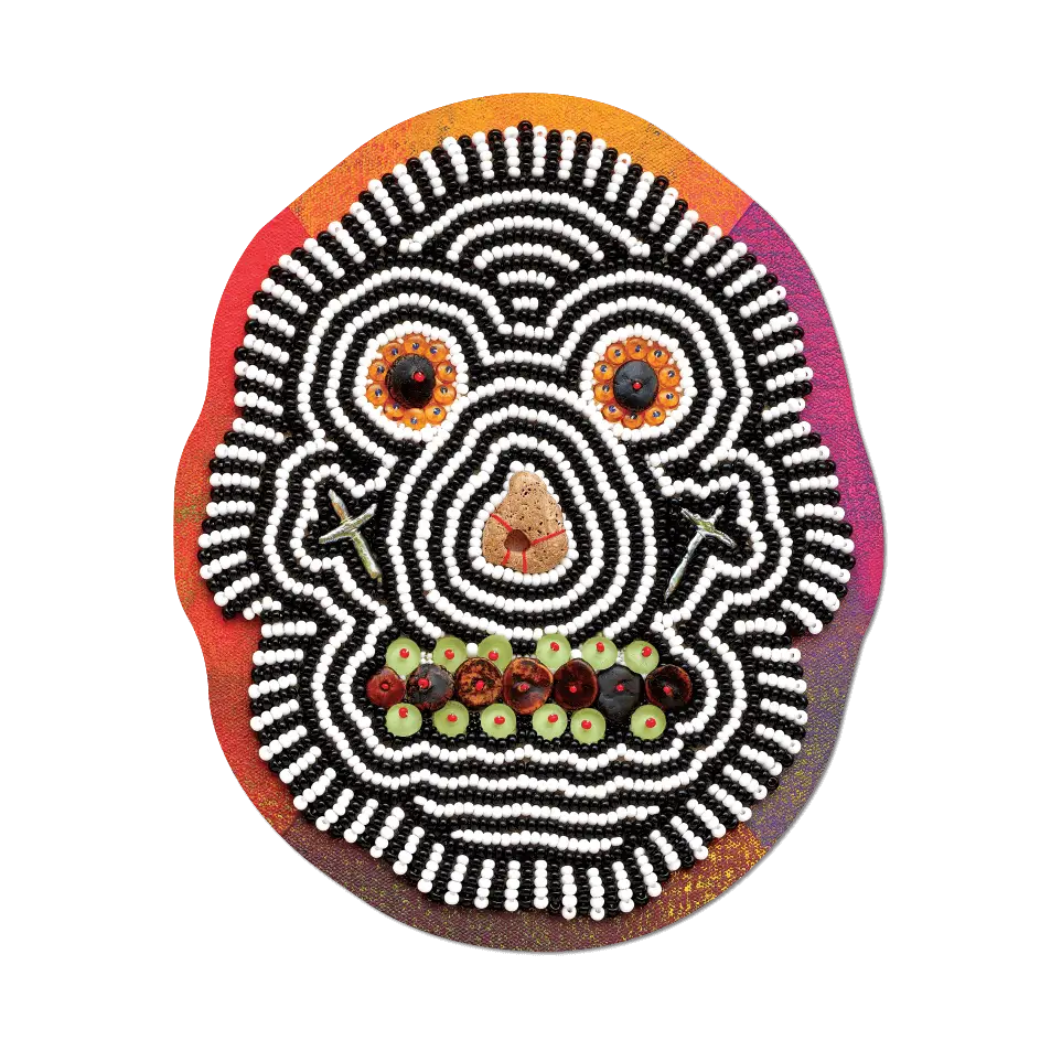 Skull By Jeffrey Gibson - Die-Cut Sticker
