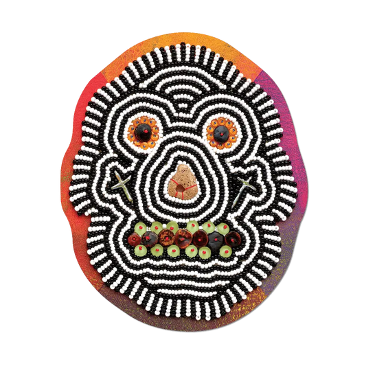 Skull By Jeffrey Gibson - Die-Cut Sticker