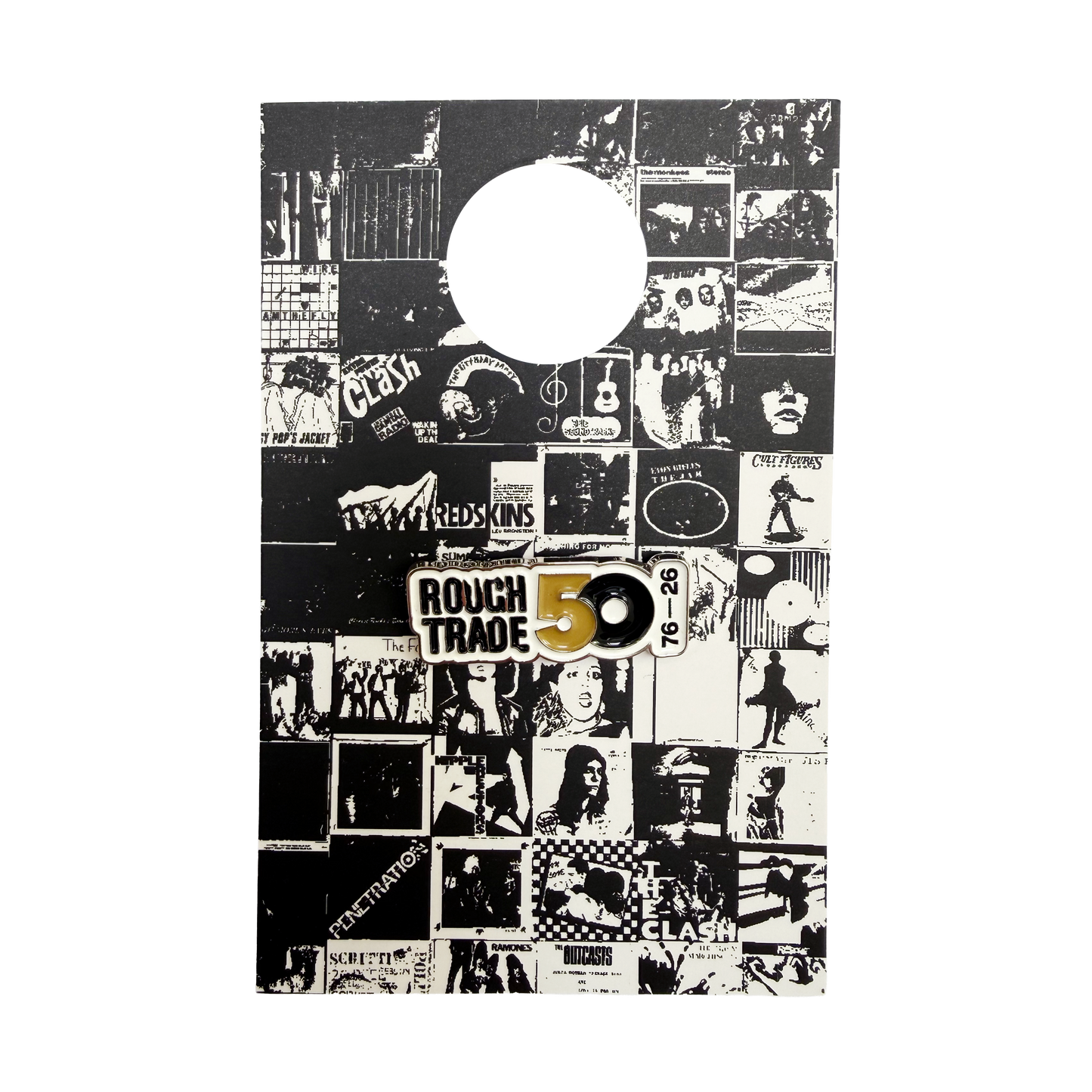 Rough Trade '50th' logo - enamel badge