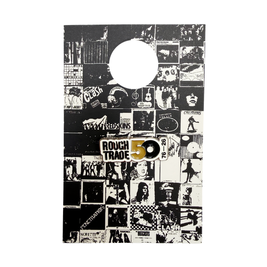 Rough Trade '50th' logo - enamel badge