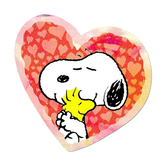 Holo Heart Snoopy - Die-Cut Sticker (love, friendship)
