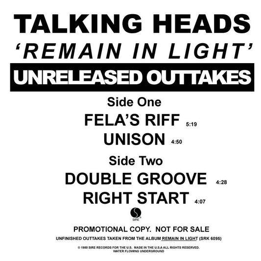 Remain In Light - Unreleased Outakes
