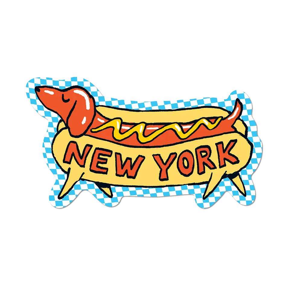 New York Weiner Dog By Apply - Die-Cut Sticker (Summer)