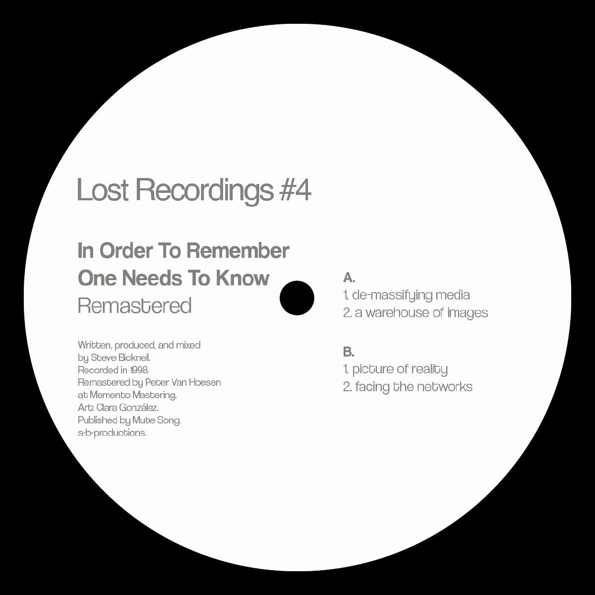 Lost Recordings # 4 (In Order To Remember One Needs To Know - Remastered)