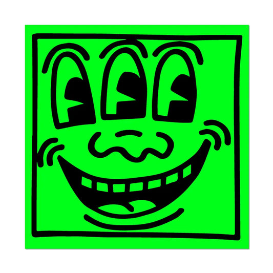 3-Eyed Face by Keith Haring - Die-Cut Sticker