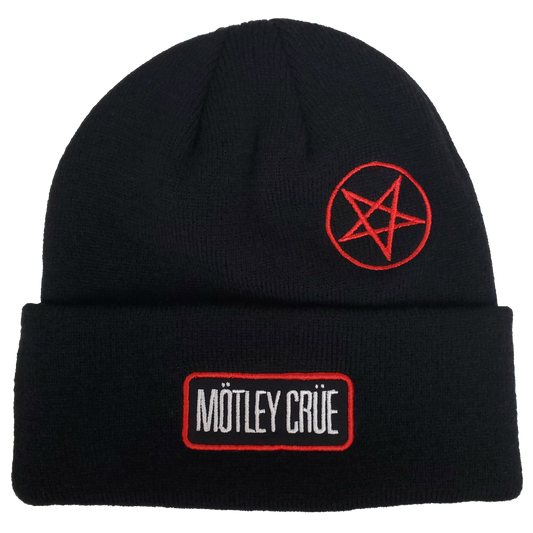 Motley Crue - Logo Cut Twill Patch Beanie Osfa Black Product Image