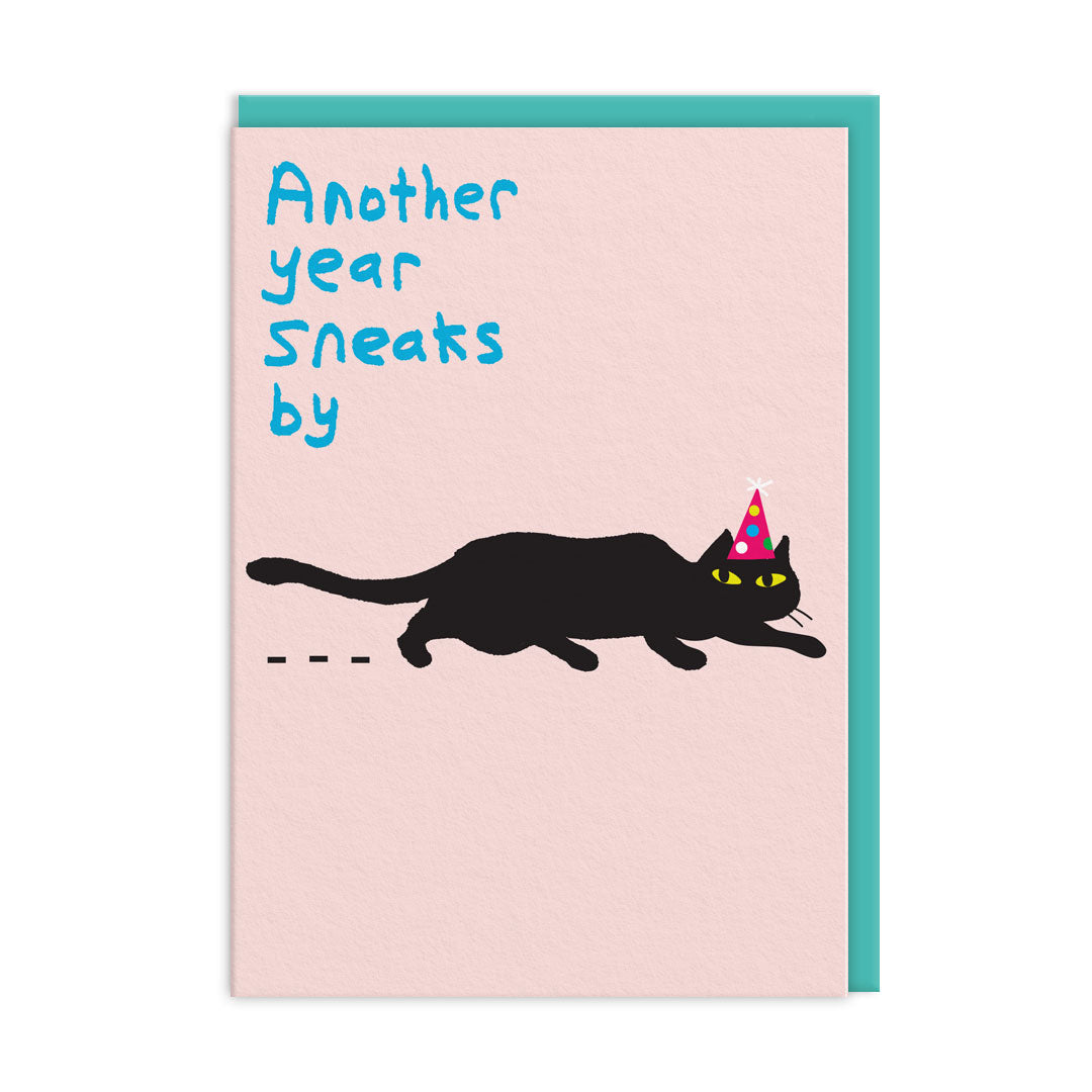 Another Year Sneaks By Greeting Card by Ohh Deer