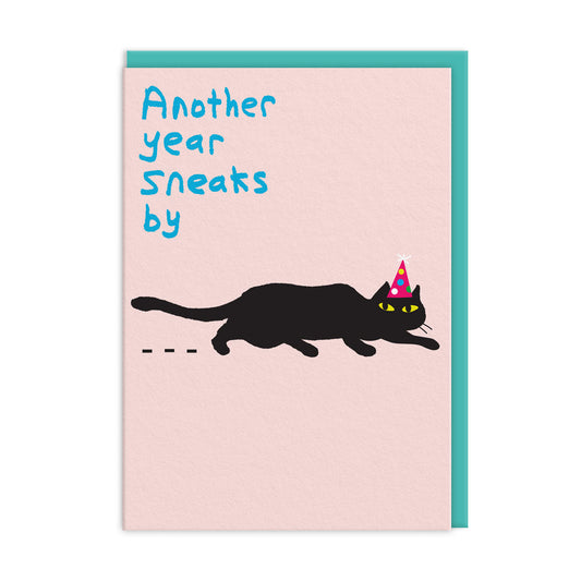 Another Year Sneaks By Greeting Card by Ohh Deer