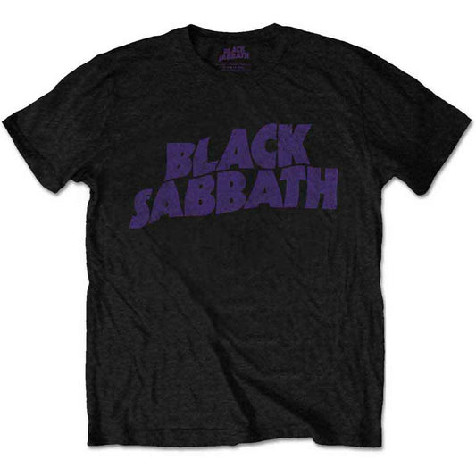 Black Sabbath Unisex T Shirt: Wavy Logo