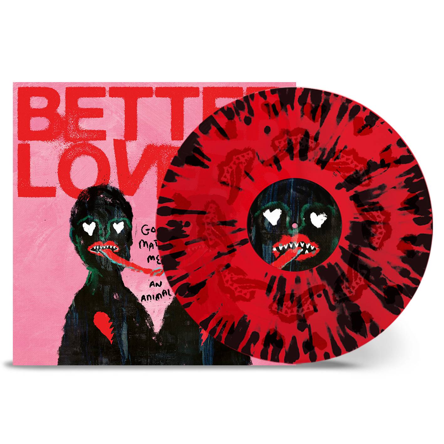 Better Lovers - God Made Me An Animal LP (Transparent Red Black Splatter Vinyl).jpg