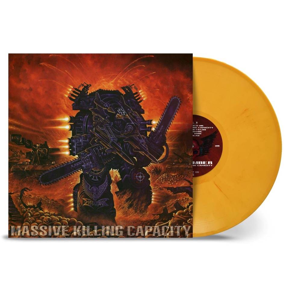 Dismember - Massive Killing Capacity LP (Yellow Orange Marbled Vinyl).jpeg