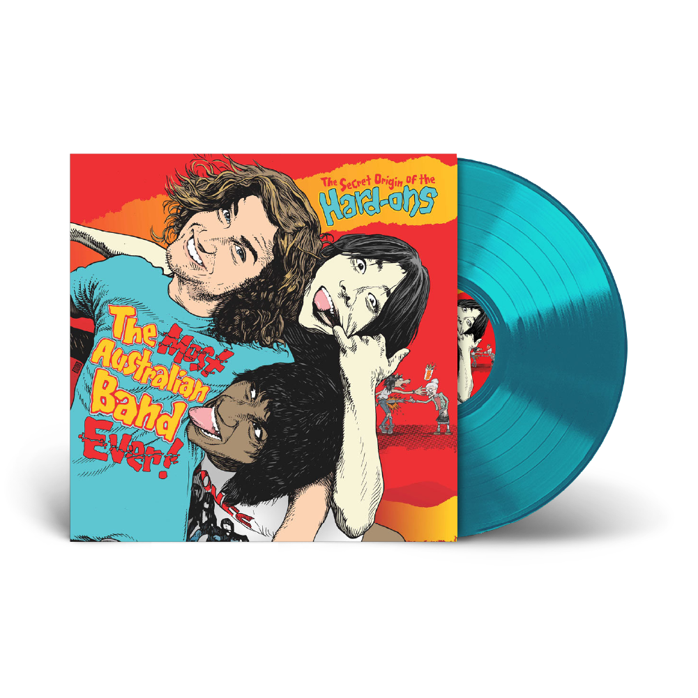 Hard-Ons – The Most Australian Band Ever!, translucent teal vinyl packshot