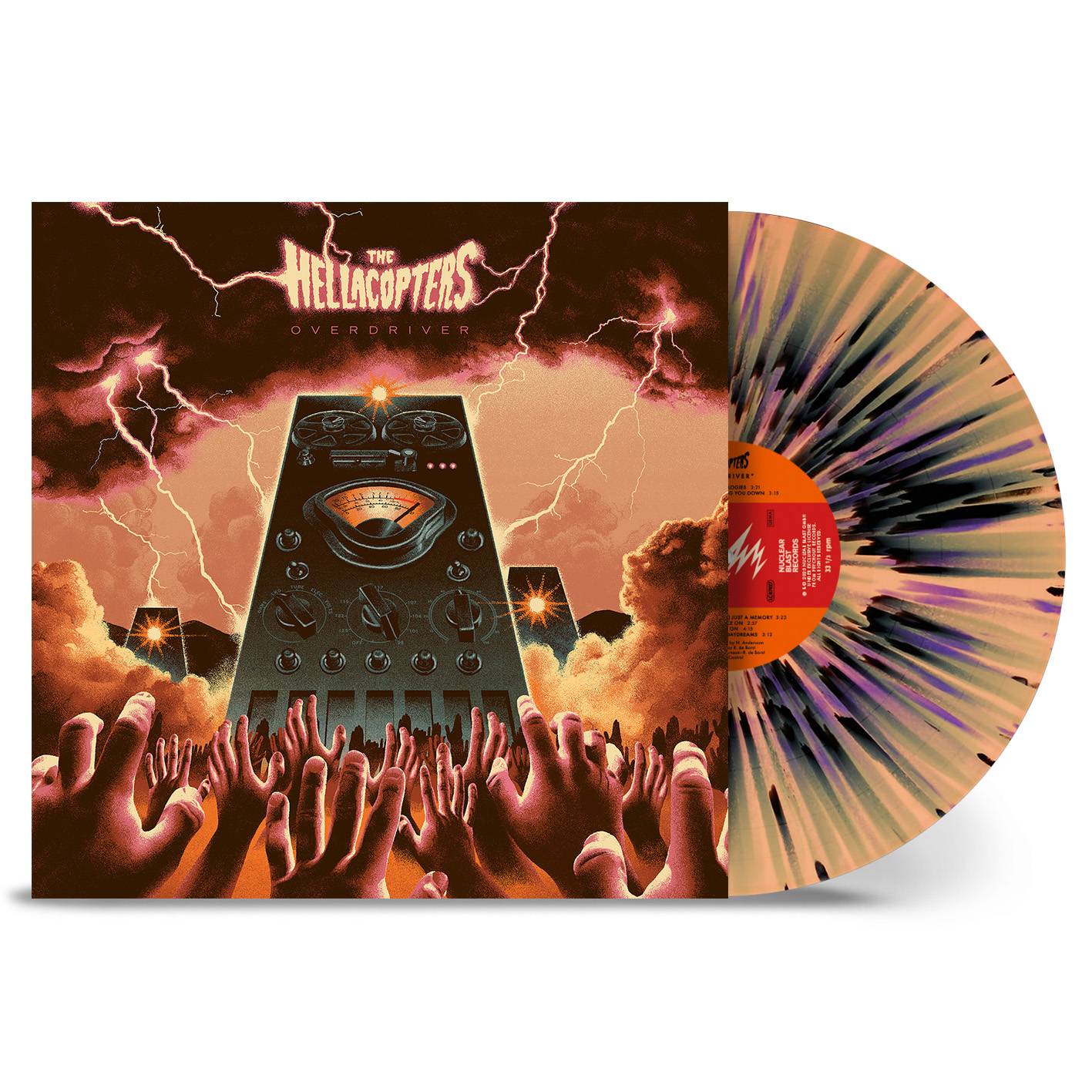 Hellacopters Overdriver 1LP ApricotPurpleBlackSplatter Indies .jpg