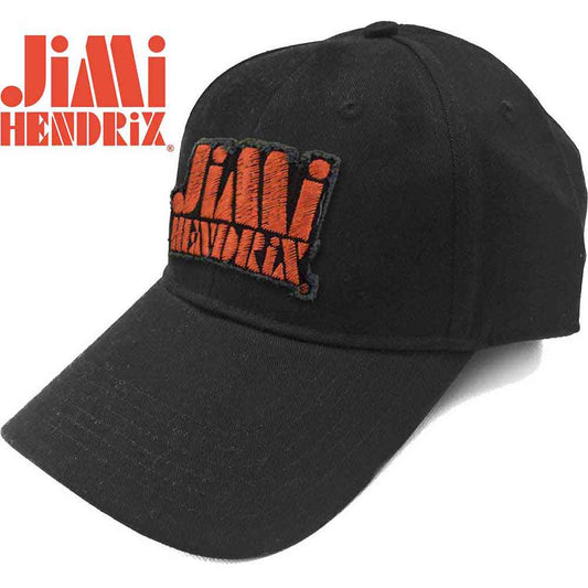 Jimi Hendrix - Unisex Baseball Cap: Orange Stencil Logo Product Image