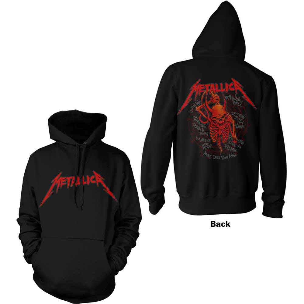 Metallica - Unisex Pullover Hoodie: Skull Screaming Red Product Image