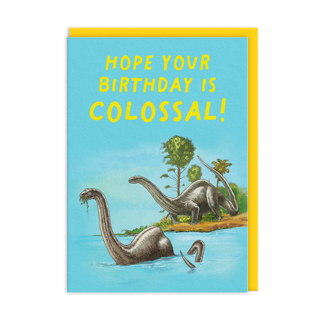 Brontosaurus Greeting Card by Ohh Deer