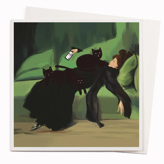 Reclining Woman Card