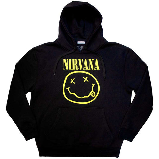 Nirvana - Unisex Pullover Hoodie: Yellow Happy Face Product Image