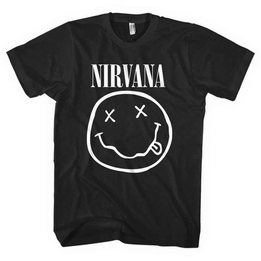 Nirvana - Nirvana Unisex T-Shirt: White Happy Face Product Image