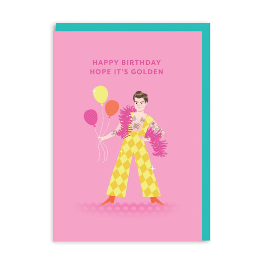 Harry Styles Golden Birthday Card by Ohh Deer