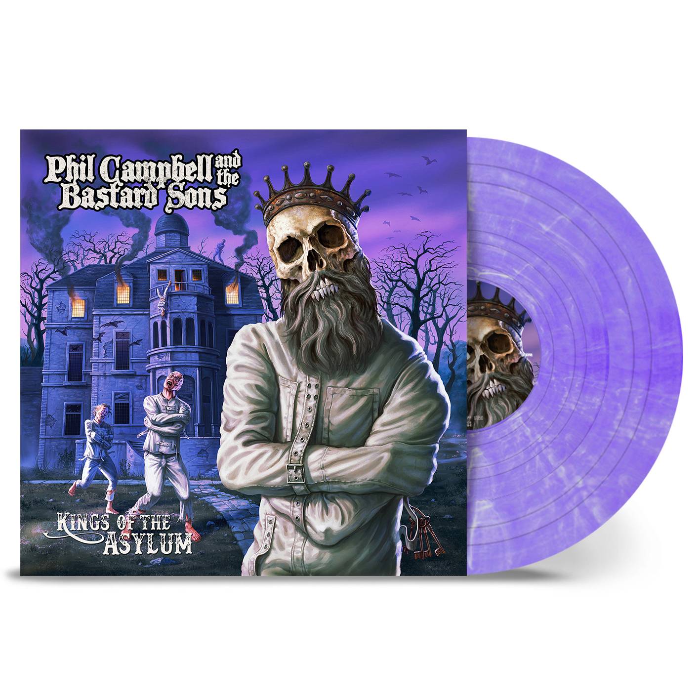 Phil Campbell And The Bastard Sons - Kings Of The Asylum LP (White Purple Marbled Vinyl)_UK Excl.jpg