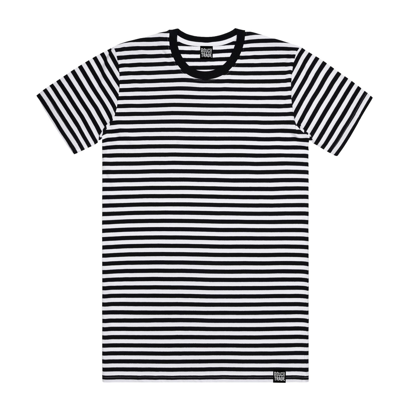 Rough Trade 'Striped' - T-Shirt - Black and White