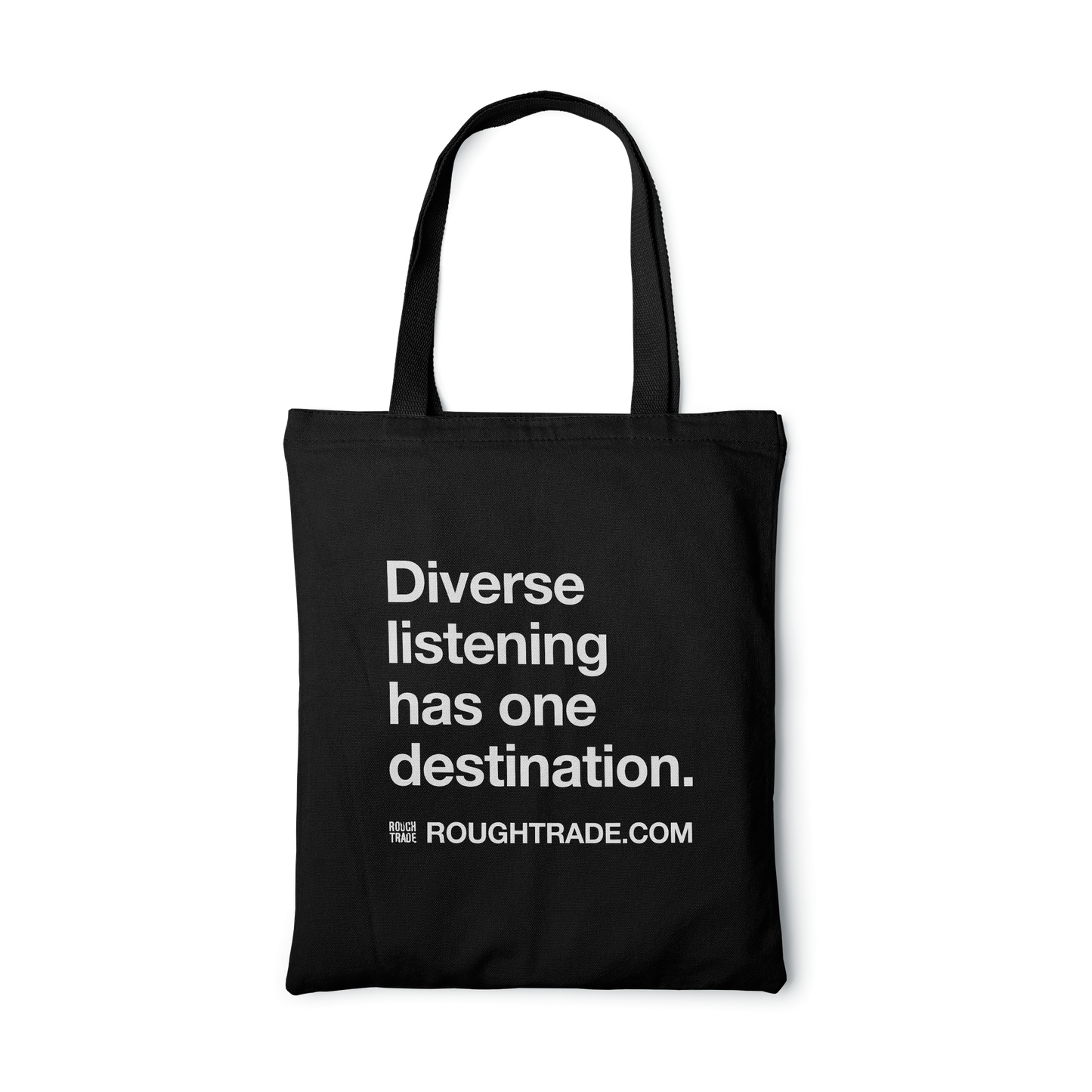 Rough Trade Shops, Rough Trade EU Tote Bag - Black, Tote Bags