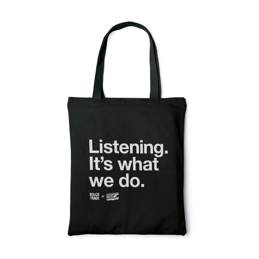 Rough Trade x CALM 'Listening' Tote Bag - Black