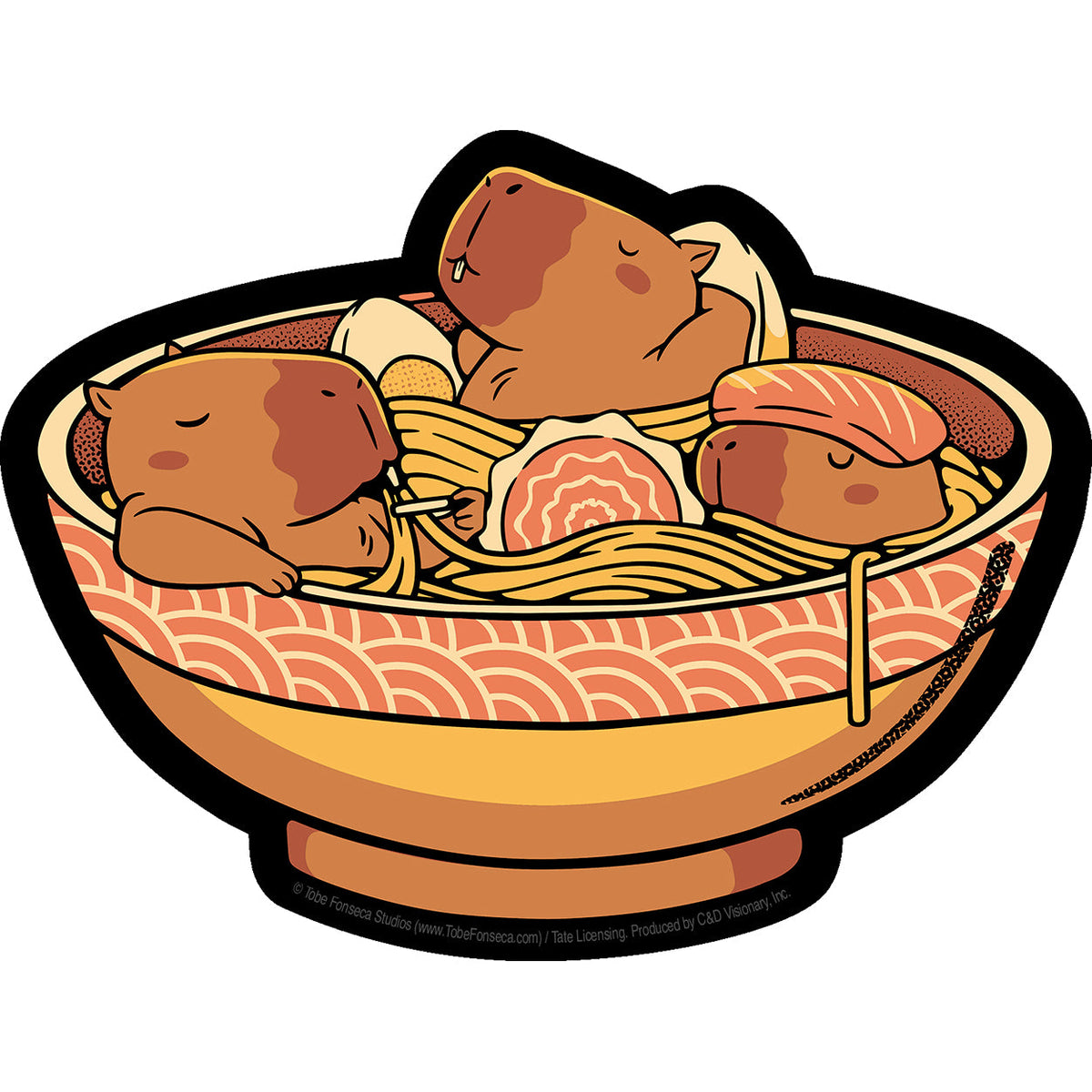 Tobe Fonseca Capybara Ramen 5.5"x4.2" Sticker