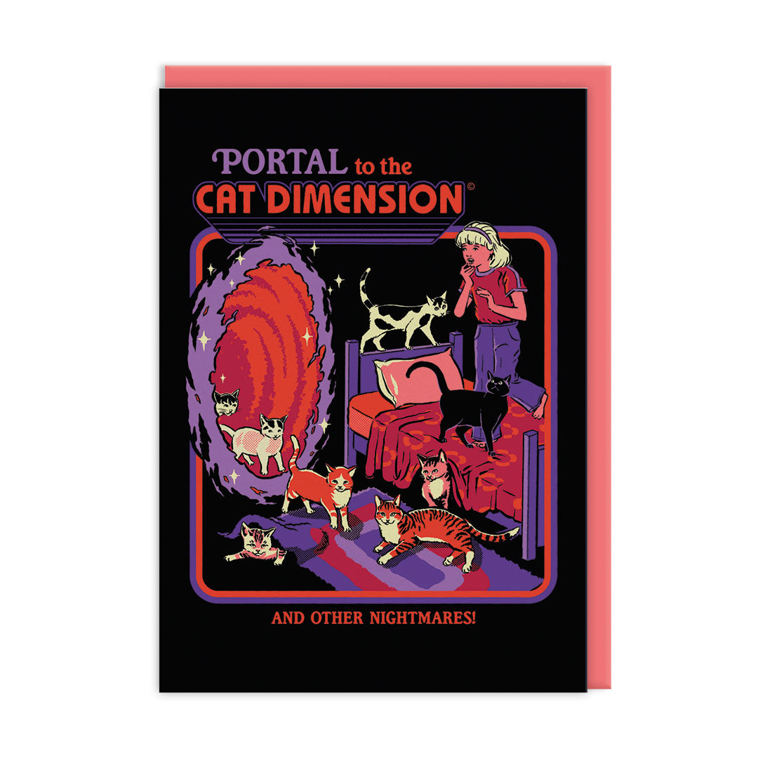 Cat Dimension Greeting Card by Ohh Deer