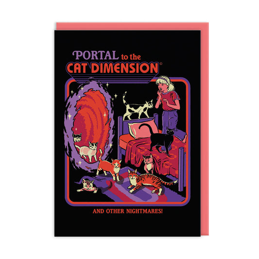 Cat Dimension Greeting Card by Ohh Deer
