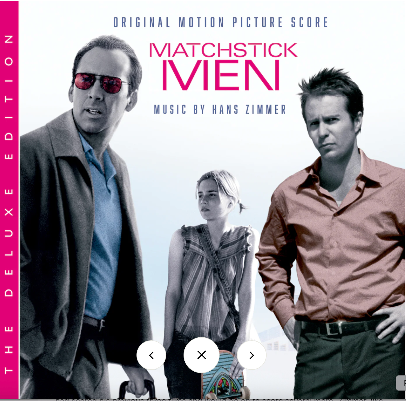 Matchstick Men (Original Motion Picture Soundtrack)