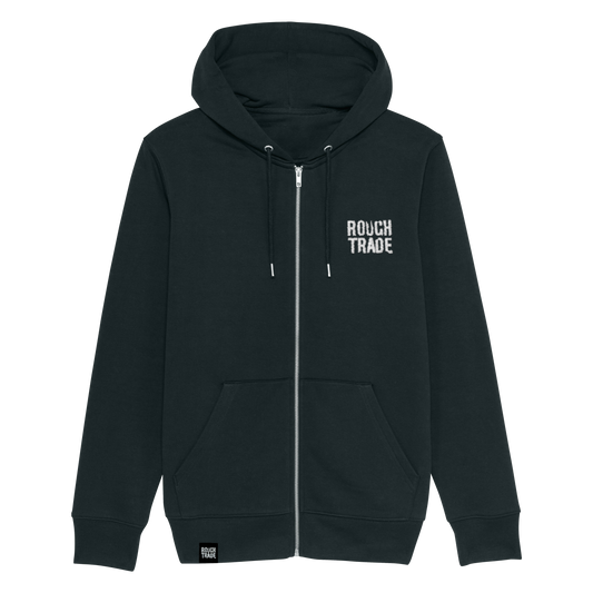 Talbot - Embroidered Zip Hooded Sweatshirt - Black