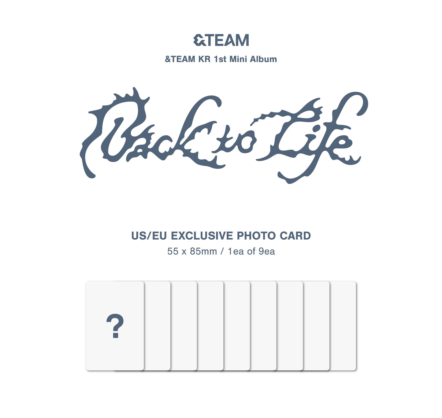 &Team KR 1st Mini Album Back to Life
