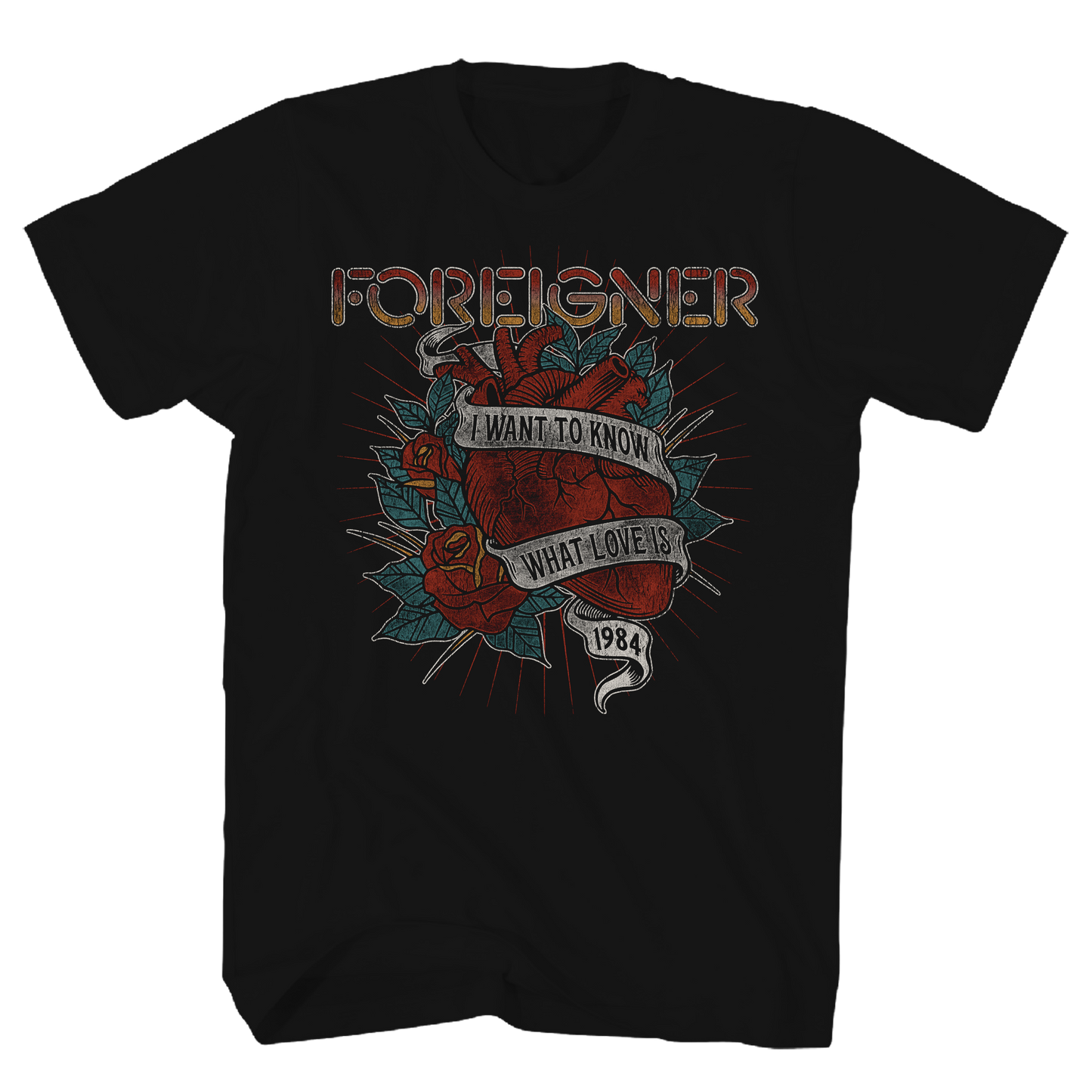 Foreigner 1984 - Want To Tshirt Black Product Image