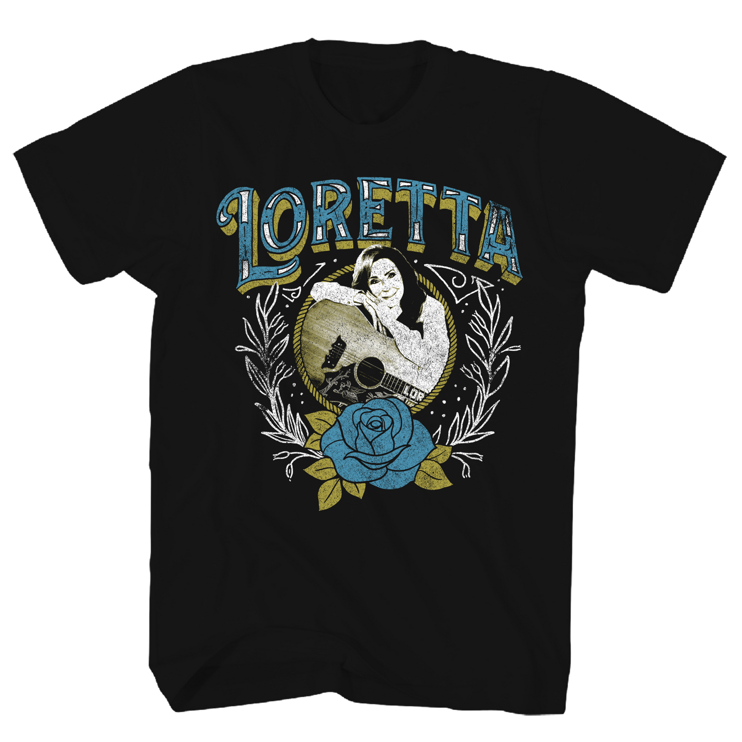 Loretta Lynn - Photo Rose Tshirt Black Product Image