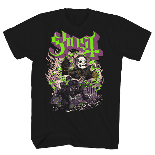 Ghost - Fog T Shirt 1x Black Product Image
