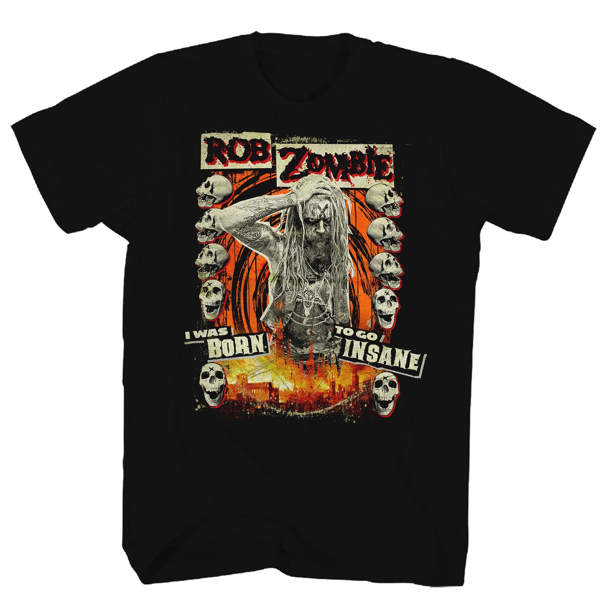 Rob Zombie - Born To Go Insane T Shirt 1x Black Product Image