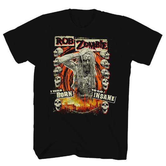 Rob Zombie - Born To Go Insane T Shirt 1x Black Product Image