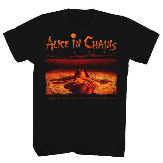 Alice In Chains - Dirt Album Trk List Tshirt Black Product Image